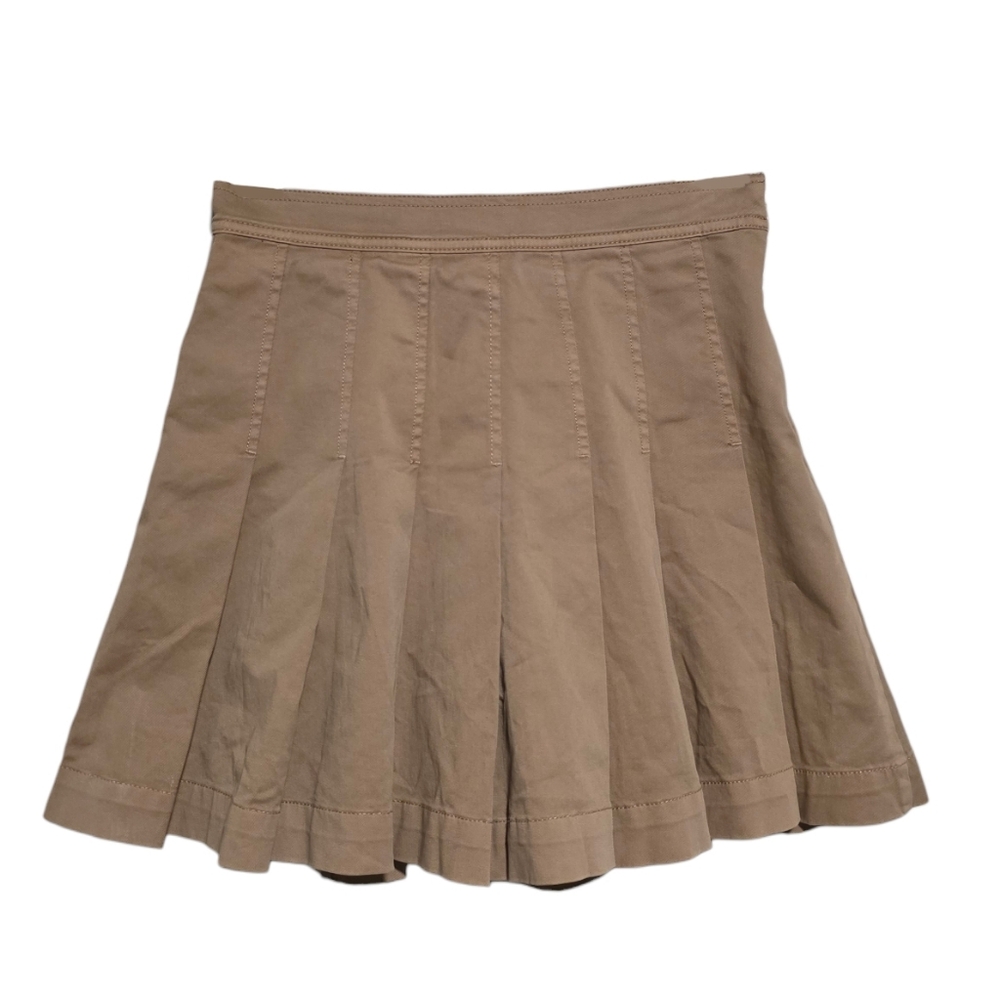 J. Crew Chino Pleated Mini Skirt in Camel Size 0 - Picture 3 of 5